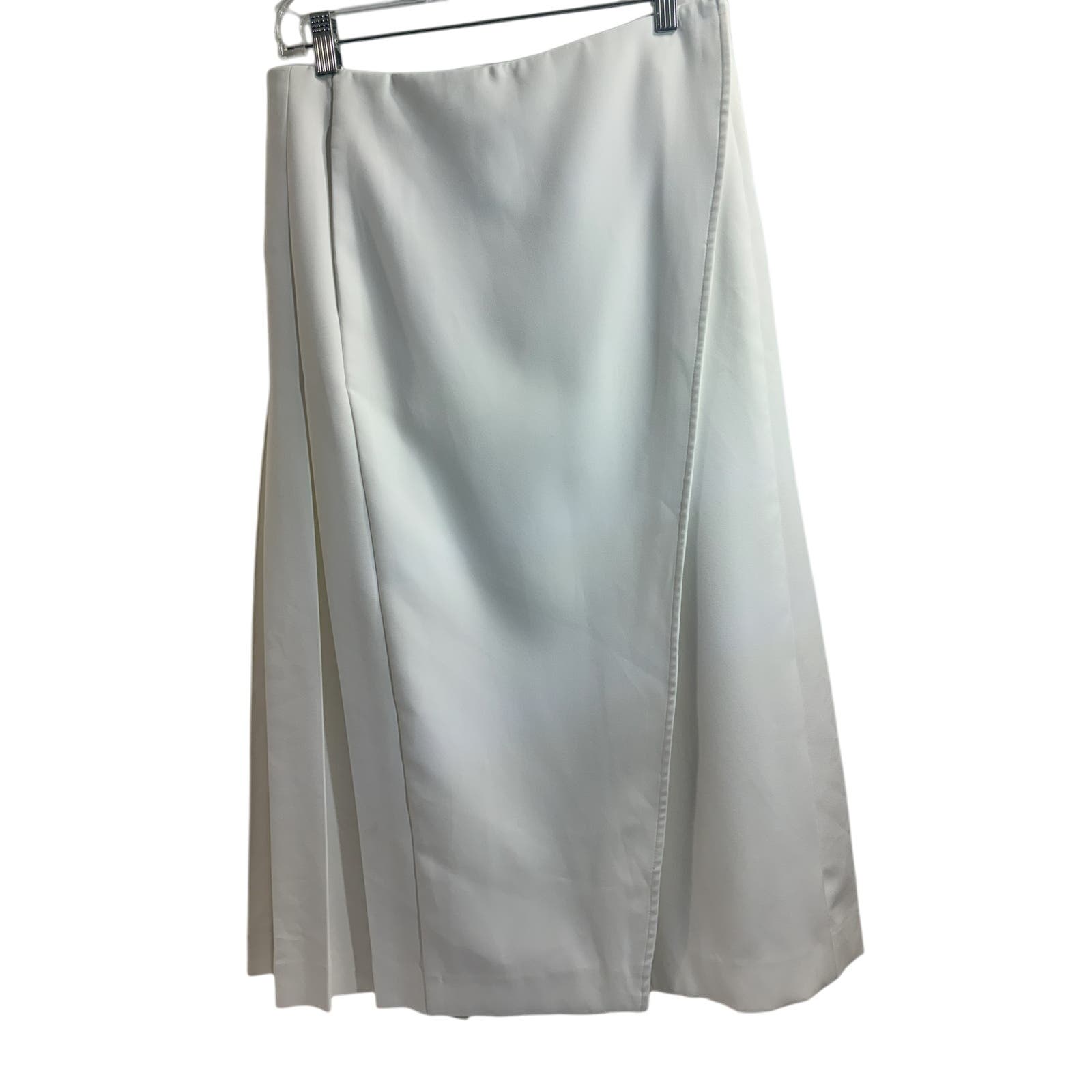 Beaufille Nwt Kari Wrap Skirt With Pleats White Size 10 Msrp $570 — image 3 of 6